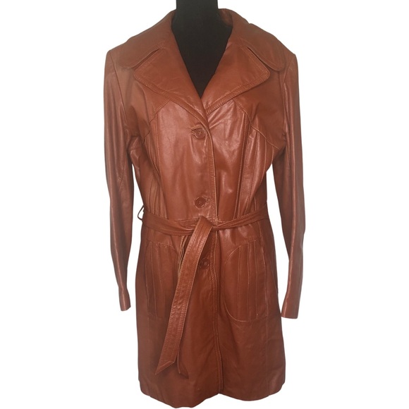 Jackets & Blazers - Vintage Brown Leather Jacket